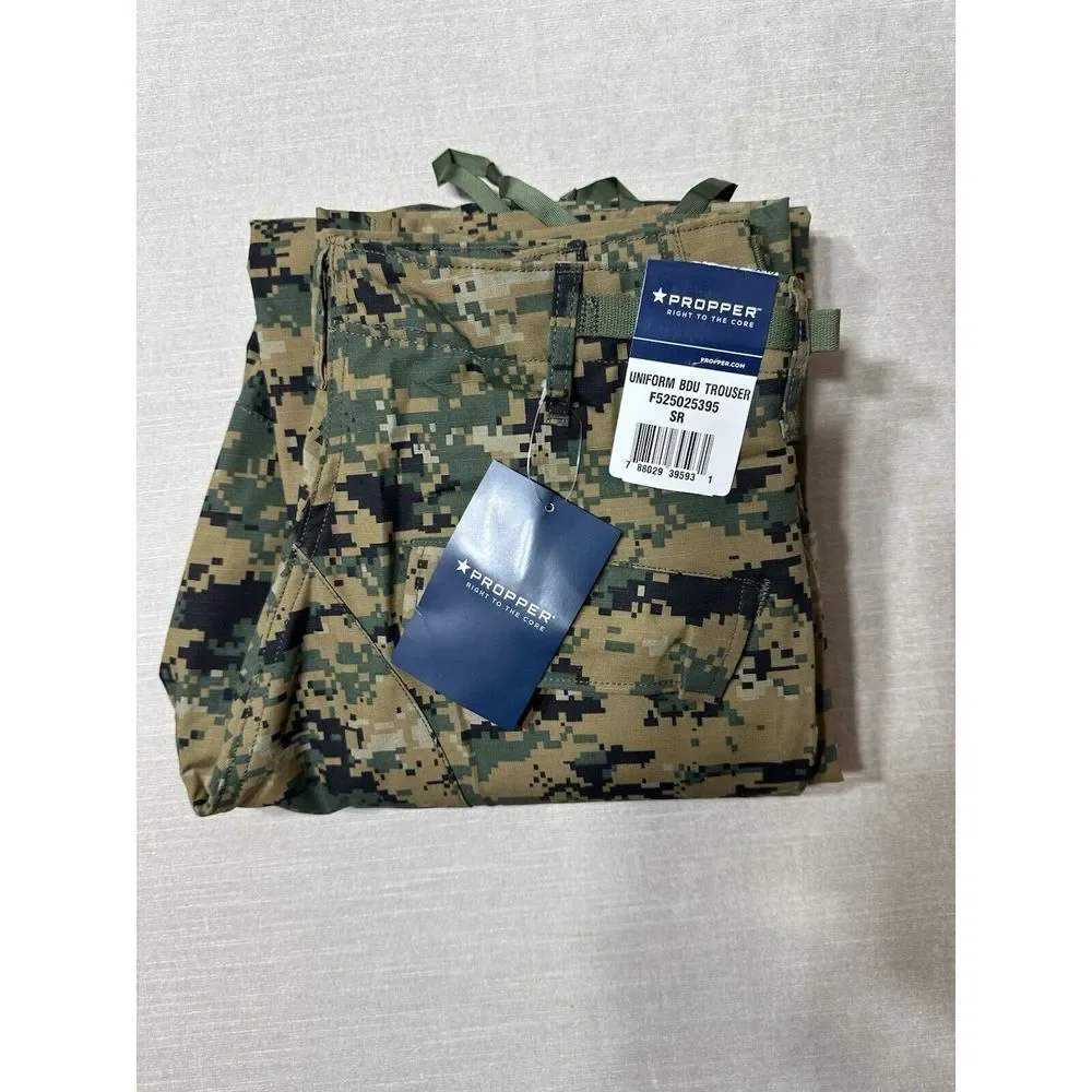 NWTS Propper Uniform BDU Trouser Ripstop Military Mens Small Woodland Digital
